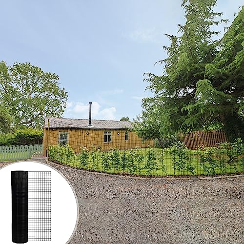 Hardware Cloth for Chicken Wire Fencing of Chicken Coop-1/2in Mesh AWG 19 Gauge 36in x 100ft Black Vinyl Coated Wire Mesh Roll-Raccoon Proof Chicken Coop, Berry Bush Shields, Rabbit Hutches - color: Black, size: 1/2'' 36'' x 100' (AWG 19Ga)
