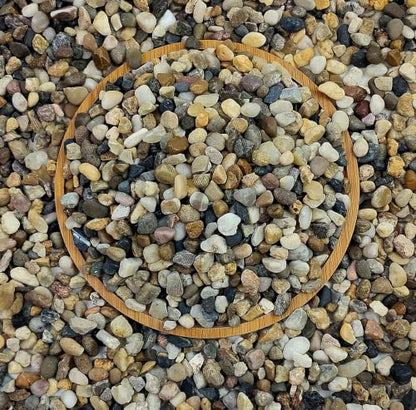 FANTIAN 40 lbs Aquarium Gravel, 1/4 Inch Fish Tank Pea Gravel, Decorative River Rocks Stone for Freshwater Tanks, Outdoor Pond, Garden, Landscaping, Terrarium, Soil Drainage - size: 1/4 Inch