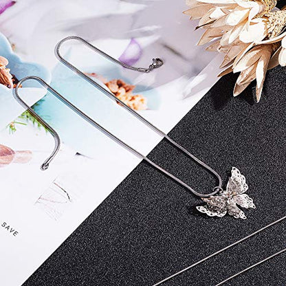 arricraft 10PCS 18 Inches Stainless Steel Chains with Lobster Claw Clasps 1.5mm Snake Chains for Necklace DIY Jewelry Making-Stainless Steel Color