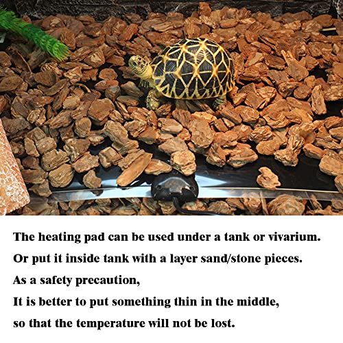 5W Reptile Heating Mat 5.9 Inch *5.5 Inch 110v -- Reptile Heat Pad with Temperature Adjustment, Terrarium Heat Mats, Safety Reptile Heat Mat for Turtle, Tortoise, Snakes, Lizard, Gecko Hermit Crab