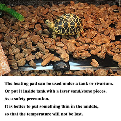 5W Reptile Heating Mat 5.9 Inch *5.5 Inch 110v -- Reptile Heat Pad with Temperature Adjustment, Terrarium Heat Mats, Safety Reptile Heat Mat for Turtle, Tortoise, Snakes, Lizard, Gecko Hermit Crab