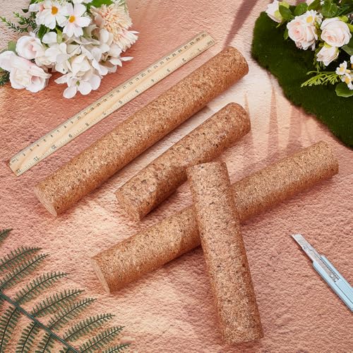 OLYCRAFT 4Pcs 2 Styles Cork Branch for Reptiles Climbing Branches Natural Tree Frog Cork Wood Stick Branch Reptiles Climbing Cork Branches for Snake Lizard Bearded Dragon Chameleon Terrarium