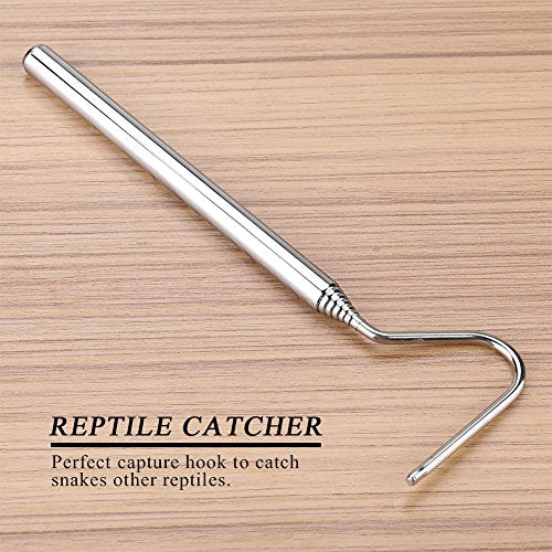 Fdit Snake Reptile Catcher Stainless Steel Extensible Telescoping Capture Hook