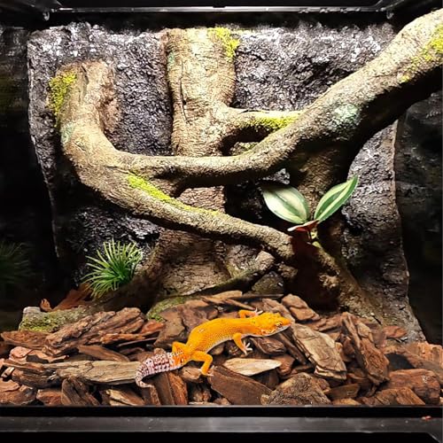 Hamiledyi Reptile Bark Bedding 22.9oz Tortoise Terrarium Substrate Natural Pine Bark Mulch Reusable Wood Chips for Bearded Dragon Snake Box Turtle Gecko Hermit Crabs(Small) - size: 1 Pcs-Small Reptile Bark Bedding