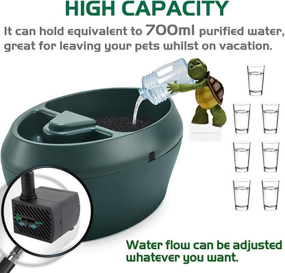 Reptile Waterfall Drinking Fountain Eco Friendly Watering Water Feeder Chameleon Cantina for Leopard Gecko