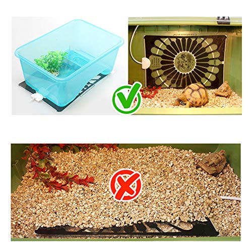 YOUMU Reptile Heating Pad- (5W/15W/25W/35W) Temperature Adjustable Terrarium Heat Mat for Turtle/Snake/Frog/Lizard/Small Animals/Plant Box (5W(7.08in5.9in))