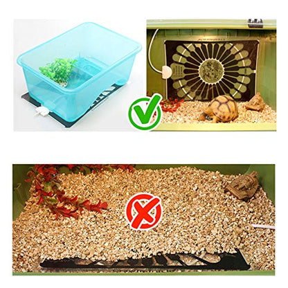 YOUMU Reptile Heating Pad- (5W/15W/25W/35W) Temperature Adjustable Terrarium Heat Mat for Turtle/Snake/Frog/Lizard/Small Animals/Plant Box (5W(7.08in5.9in))