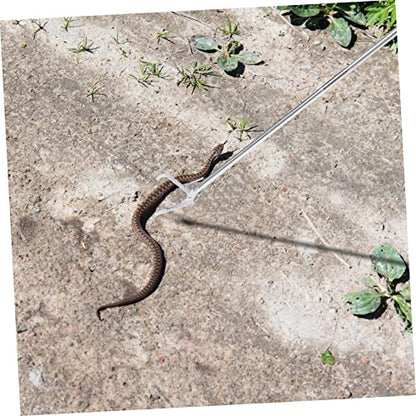 Stainless Steel Snake Tongs Folding Design Capture Clip for Handling of Snakes Gardens Agriculture Outdoors Reptile Grabber Tool