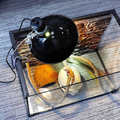 2 Sets Heat Lamp Clip Stand Fixture, 7.5 X 3.2 X 2.8in Adjustable Heat Proof Iron Reptile Dome Clamp Lamp Holder for Ceramic Bulbs Heater