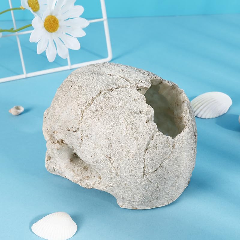 Halloween Aquarium Landscape Skull Aquarium Skull Artificial Skeleton Decoration for Home Décor Aquarium Fish Tank Landscape Collectible Teaching Prop