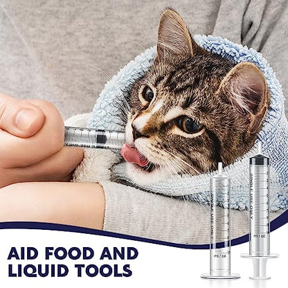 Xuhal 200 Pcs 10 ml/cc Plastic Liquid Measuring Syringes No Needle Clear Small Syringes for Oral, Scientific Labs Measuring Liquids, Feeding Pets, Epoxy Resin, Watering Plants, Oil or Glue Applicator