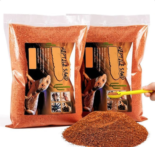 BNOSDM Reptile Sand,4.4lb Bearded Dragons Sands Substrate Bedding,Lizard Orange Red Desert Blend Sands for Snakes Geckos Tortoises Turtle Tarantula Hermit Crab Scorpion Invertebrates - color: Orange Red - 4.4Ib