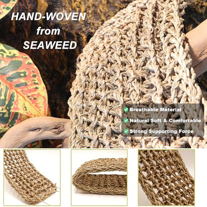Bearded Dragon Hammock Lizard Tank Accessories Reptile Lounger Amphibian Habitat Décor for Chameleon, Geckos, Snakes, Hermit Crab, Lguana Reptiles, Tortoises - size: 17"T+7"