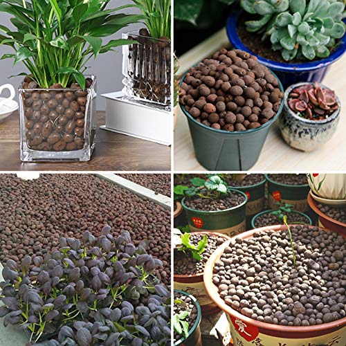 4LBS Leca Expanded Clay Pebbles Hydroponics Supplies for Indoor Garden Plants (4LBS) - size: 4LBS