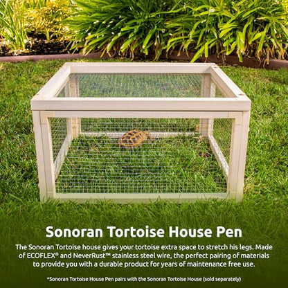 New Age Pet Sonoran Tortoise House Pen, ECOFLEX Outdoor Tortoise Enclosure Extension, Durable & Weather Resistant, Single Size – Expandable Habitat - style: Modern