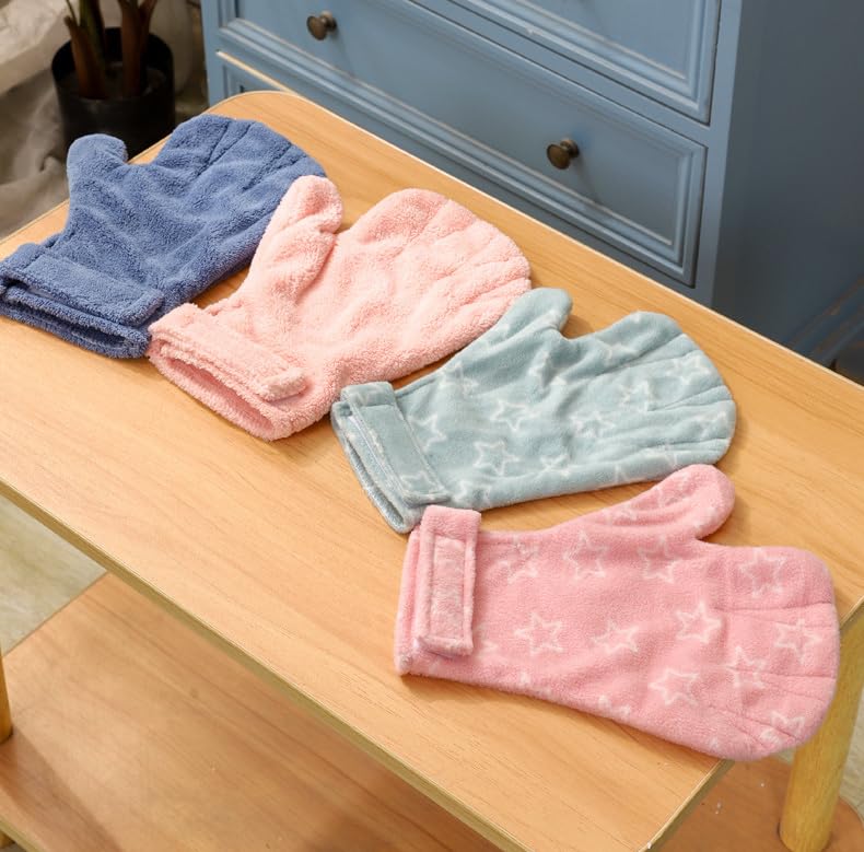 1 pc Hamster Glove Anti Bite Guinea Pig Handling Glove Bite Proof Rabbit Holding Glove Biting Protection Bath Wipe for Hedgehog Sugar Glider Gerbils Mice Rats Small Animals Parakeet (blue star) - color: blue star