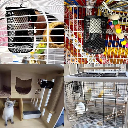Playful Paws Ceramic Lamp and Lampshade Bird Heaters for Caged Birds with 50W Reptiles Heat Lamp Bird Warmer and Rabbit Hutch Heater (Timed Switch) - color: Timed Switch