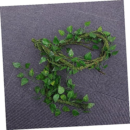 NOLITOY 3pc Bend- Jungle Vines for Reptiles Artificial Leaf Decor with Suckers Flexible Rattan Strips for Lizard Frog Snake Habitats Terrarium Decoration