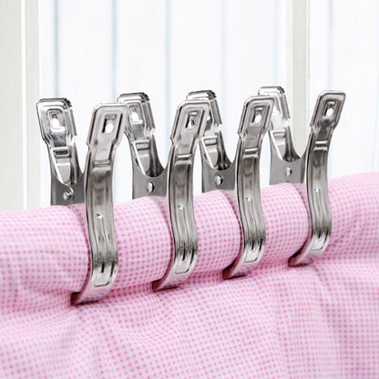 20PCS Garden Clips, 2 inch Stainless Steel RustProof Greenhouse Clamps with Strong Grip, Windproof Durable Gardening Clip Supplies for Netting Tarp Shade Cloth Plant Cover Garden Hoops, Silver