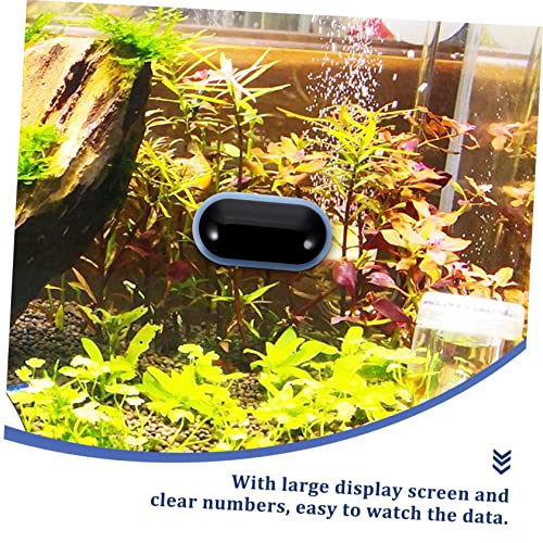 Healifty Digital Aquarium Thermometer High Precision Fish Tank Temperature Gauge with LED Display Blue Eye Fahrenheit for Reptile Box and Home Use Water Temp Measure Device