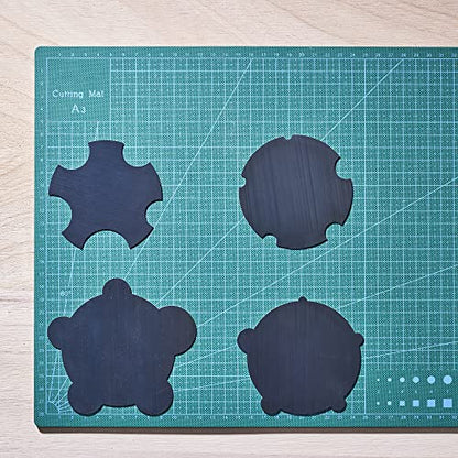 Pack of 4 Cabinet Scraper Card Set (4, 2Concave+2Convex) - style: 2Concave+2Convex