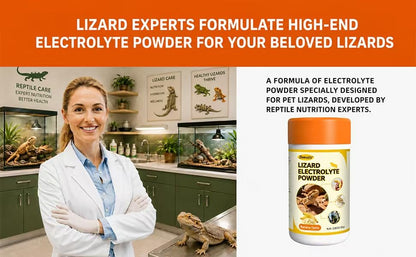 Lizard Electrolyte Powder – 2.82 oz (80 g) – Relieves Dehydration in Bearded Dragons and Geckos – Can be Administered orally or Added to Water (Banana Flavor)