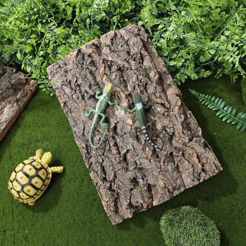 Toddmomy 4pcs Bark Fish Tank Decoration Versatile Terrarium Climbing Bark for Snake and Gecko Habitat Safe Materials for Reptile and Aquarium Setup Trimmable Design for - size: 4pcs