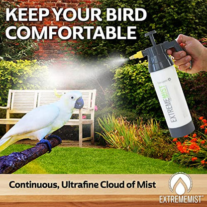 EXTREMEMIST High-Performance Bird Sprayer | Ultrafine Avian Pump Mister | Handheld Pet Bird Bath Mister | Adjustable Nozzle | Bird Cage Cleaner | Perfect for Macaws, Cockatiels, Parrots & More - 32oz - size: 32oz