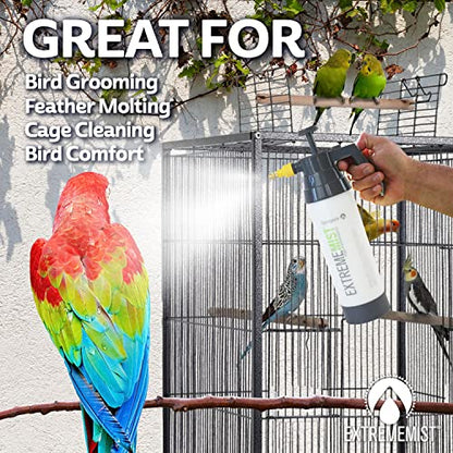 EXTREMEMIST High-Performance Bird Sprayer | Ultrafine Avian Pump Mister | Handheld Pet Bird Bath Mister | Adjustable Nozzle | Bird Cage Cleaner | Perfect for Macaws, Cockatiels, Parrots & More - 32oz - size: 32oz