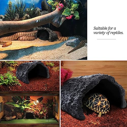 Reptile Rock Hide Cave Large Reptile Habitat Turtle Hideouts Cave for Lizards Bearded Dragon Leopard Gecko Snake Amphibians Fish