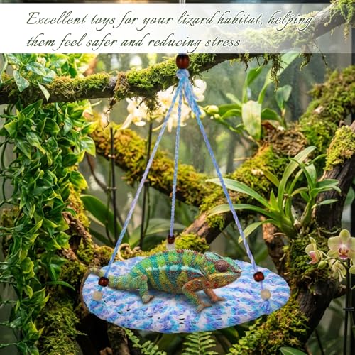 Bearded Dragon Hammock, Reptile Hammock Lizard Tank Accessories Bearded Dragon Tank Accessories Small Reptile Hanging Bed Swing Toysks for Chameleon Birds Rats Gecko Iguana