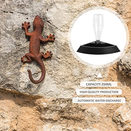 LIOOBO Automatic Reptile Drinking Bowl Durable Water Dispenser for Tortoises and Lizards Stable Design with Stair Access for Easy Drinking Environmentally Friendly Pet Feeding Tool
