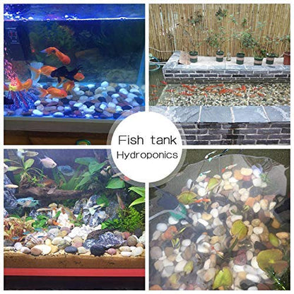Voulosimi 18 LBS River Rock Stones, Natural Decorative Polished Mixed Pebbles Gravel,Outdoor Decorative Stones for Plant Aquariums, Landscaping, Vase Fillers - size: 18 LB