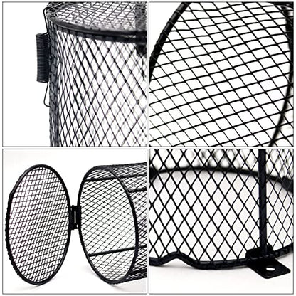 Reptile Lampshade Anti-Scald Heating Lamp Guard 100W 100W Ceramic Lamp & Heater Guard for L Lizards Spider Scorpion Protection