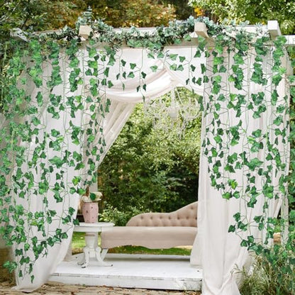 Alotiki 18 Pack 126 Feet Vines,Ivy,Ivy Garland,Fake Ivy,Fake Leaves,Ivy Vines,Artificial Vines,Green Vines,Leaves Room Decor,Vines for Bedroom,Wall Decor,Wedding Party - size: 18