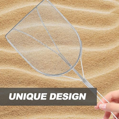 Abaodam Reptile Sand Shovel Stainless Steel Sifter with Fine Mesh for Terrarium Substrate Cleaning and Waste Removal, Sturdy Sand Scoop for Tortoise, Lizard, Gecko, and Snake Habitat