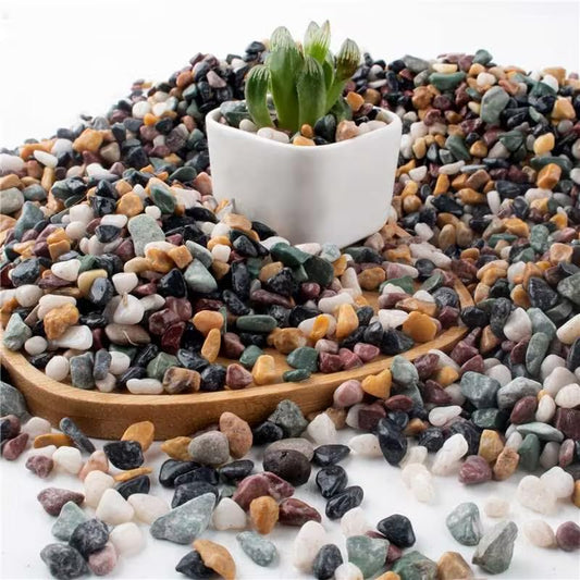AVALUTION Aquarium Gravel for Plants -7lb Fish Tank Gravel for Succulent Cactus & Bonsai, 1/4Inch Decorative River Rocks Pebbles for Gardening, Flower Pots, Landscaping, Terrarium - color: Mix Gravel, size: 7LB