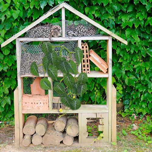 BESPORTBLE Artificial Reptile Plants Hanging Vines with Suction Cup, Fake Terrarium Leaves Decor for Lizard and Turtle Habitat, Reptile Tank Plants for Enclosure Decoration
