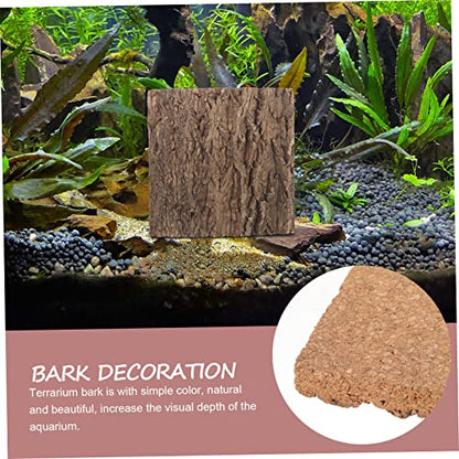 Cork Bark Background for Reptile Terrarium Natural Tree Bark Habitat Decor for Lizards and Turtles Climbing Mat Aquarium Aesthetics and Environment