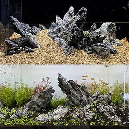 KINGRUI Natural Aquarium Rocks Seiryu Rock Stone 20lb Dragon Stone for Aquarium Landscaping Models Fish Tank Decoration Reptile and Amphibian enclosures 3 to 7 inch - size: 20lb(3-7inch)
