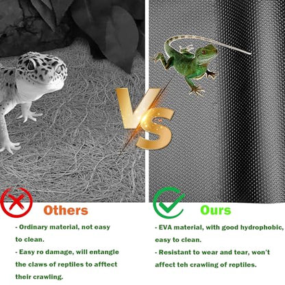 Bearded Dragon Tank Accessories, Non-Adhesive Reptile Carpet Bedding Substrate for Terrarium, Reptile Mat Terrarium Liner Tank Flooring for Leopard Gecko, Snake, Lizard and Tortoise, 18x80 in - size: 18x80 inch