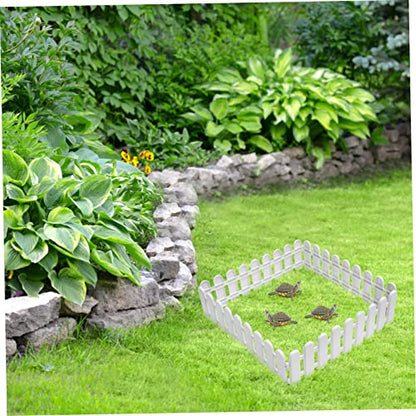Balacoo 4pcs Tortoise Enclosure Outside pet Fence Reptile playpen Turtle Fence Barrier pet playpen Kennel Hamster playpen Exercise Pen Kennel Tent Indoor Flower Edge Plastic Rabbit White