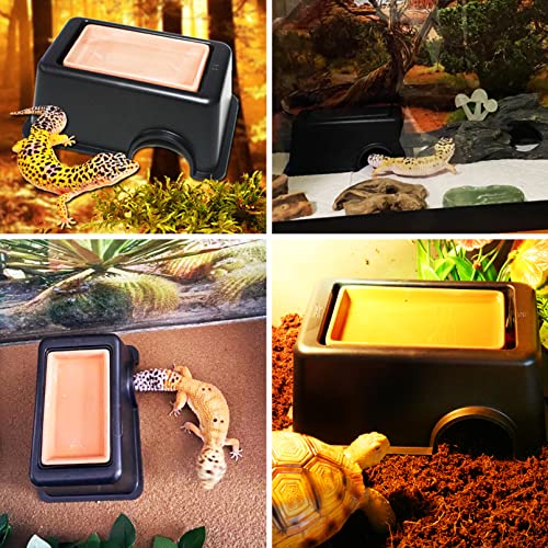 Hamiledyi Reptile Hide Box Gecko Hideout Cave with Sink Humidifier and Reptile Bark Bedding Tortoise Habitat Substrate Natural Terrarium Bark for Snake Spiders Bearded Dragons Hermit Crabs Geckos