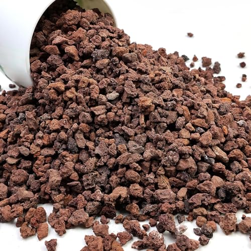 YISZM Red Horticultural Lava Rocks for Plants, 2lb Succulents Cactus Bonsai Soil Volcanic Rocks for Aquarium Outdoor Decorative Stones for Craft Projects, Vase Fillers - color: Red Lava Rock, size: 2 Pounds