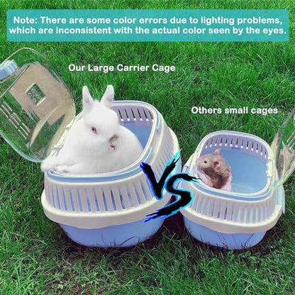 Hamster Carrier Guinea Pig Carrier 13 X 11 X 8 In Portable Hamster Travel Cage with Ventilation Holes Outdoor Small Animal Carrier for Rat Gerbils Rabbit Hedgehog Squirrel Mouse Sugar Glider - color: Blue