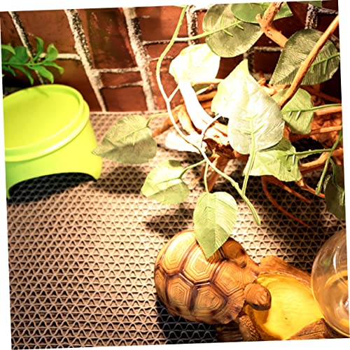 SUPVOX 1set Reptile Carpet for Tortoises and Lizards Washable Terrarium Liner Pad Bedding Cushion for Snakes and Reptile Habitats Gray - color: Dark Grey