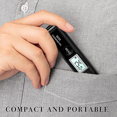 Digital Infrared Thermometer Pen, Small Portable Temperature Pen with LCD, Celsius or Fahrenheit Selection, Contactless Temp for Industrial Use, -50°C to 220°C