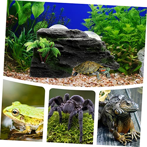 Turtle Basking Platform Large Simulation Rock Decoration for Aquatic Reptiles Climbing Steps for Turtles Frogs and Lizards Aquariums and Terrariums