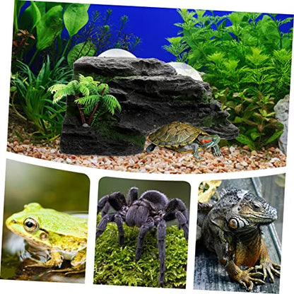 Turtle Basking Platform Large Simulation Rock Decoration for Aquatic Reptiles Climbing Steps for Turtles Frogs and Lizards Aquariums and Terrariums