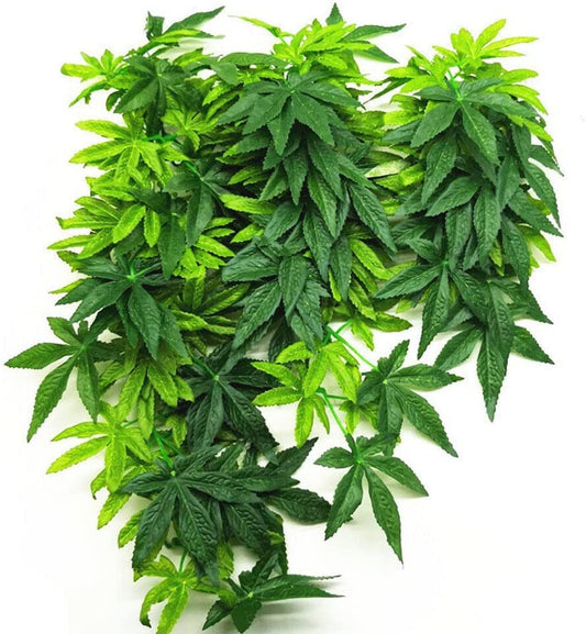 50cm/20in Aquarium Decorations Plants Artificial Fake Plastic Water Grass Plants for Fish Tank Aquarium Decor Artificial Hanging Plants - color: Green Leaves, size: 20INCH